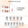 IMRAIN Almond Press on Nails Medium Fall Fake Nails Bronze