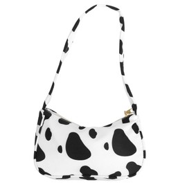 VALICLUD 1 x Clutch Bag with Cow Pattern, Fashionable Bag, Women's Handbag, Woman, Armpit Bag, Cloud Bag, Cruella Devil Handbag, Cow Pattern Bag, Shoulder Bag, Miss Pu, Assorted colours