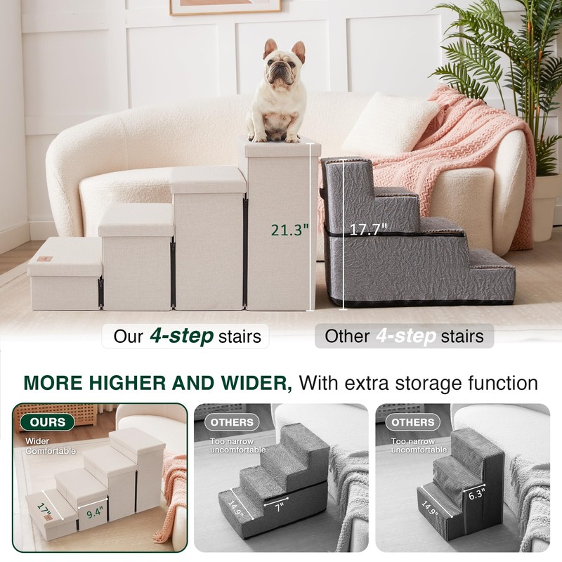 Love's cabin Dog Stairs for Small Medium or Large Dogs