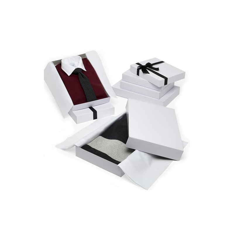 White Apparel Gift Boxes 17" X 11" X 2 1/2"