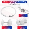 3/8”100Ft Flag pole Rope Kit, Polyester Halyard Flag Rope with