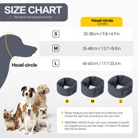 FDANDADE Cat Snood Ear Protector,Cat Ear Wrap Cats Anxiety Relief, Noise Canceling for Fireworks Grey S