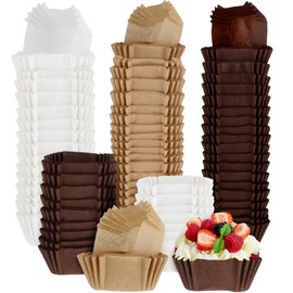 Layhit 900 Pcs Square Cupcake Liners Bulk Disposable Brownie Baking Cups Pan Liners Paper Baking Cup for Wedding Baby Shower Birthday Bridal Party Supplies
