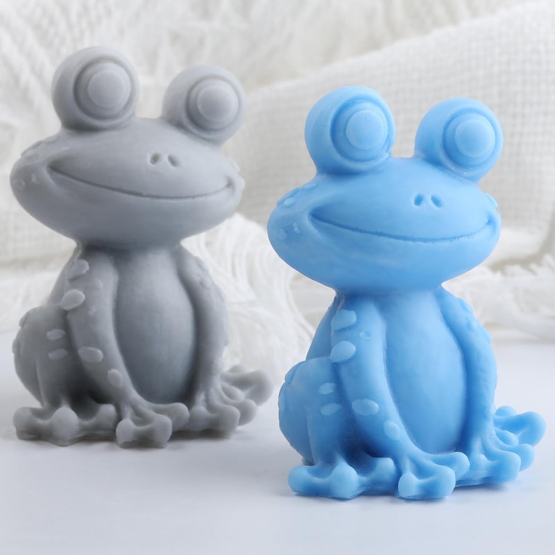 3D Frog Candle Mold Frog Animal Silicone Resin Casting Molds