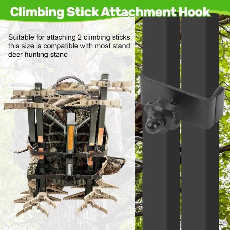 LJB J Hook Climbing Stick Carrying System, 2 Pack