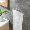 Self Adhesive Hand Towel Holder U Shaped Space Saving Acrylic
