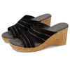 David Tate Women's Amazing Wedge Sandal, Black Suede, 9.5
