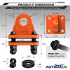 AUTMATCH D Ring Shackle Mount with Backer Plate (2 Pack)