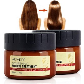 NIFEISHI Aceite de Queratina Mágica para El Tratamiento Del Cabello, 2 Unidades Advanced Molecular Hair Roots Professtional, 5 Segundos para Restaurar El Cabello Suave, Profundo Adecuado para Cabello