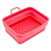 2Pcs Fryer Liner Heat Resistant Silicone Groove Design Easy to