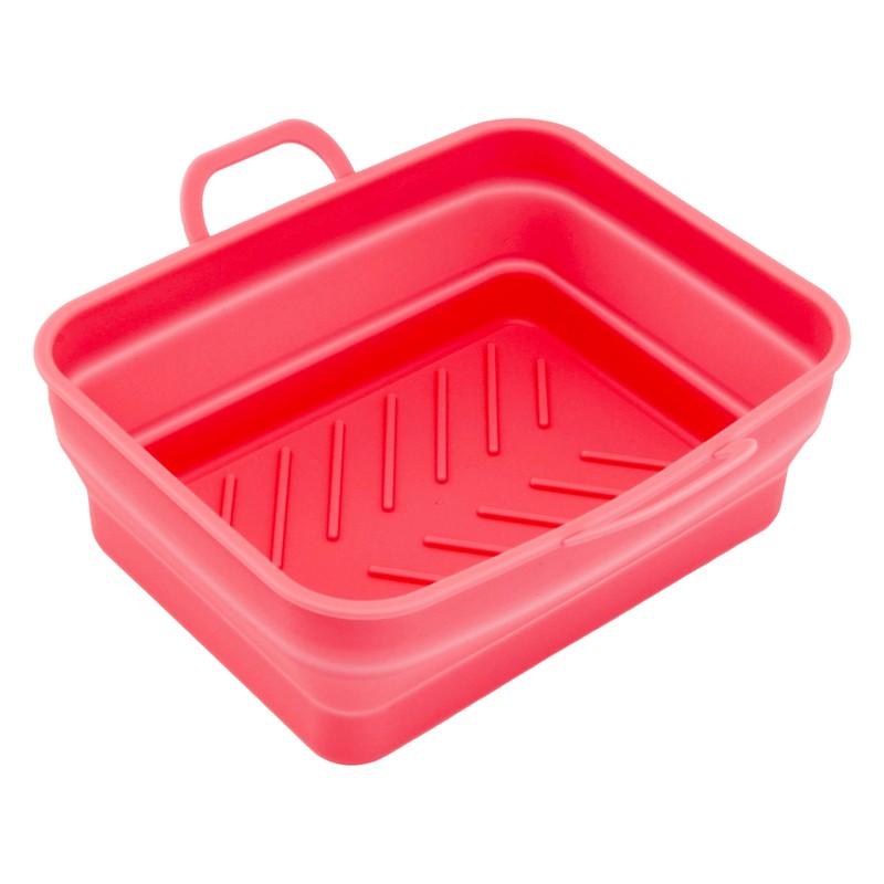 2Pcs Fryer Liner Heat Resistant Silicone Groove Design Easy to