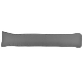 Door Draft Stopper and Blocker (Pack of 1) Sound Proof Draft Guard for Doors and Windows, Decorative Plain Fabric Draught Excluder Cushion Provides Door Insulation and Weather Stripping (Grey)