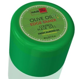 HairPro London Edge Control Hair Gel, Olive Oil and Sweet Almond Oil Infused, 80g