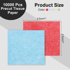 Rebower 1000 Pcs 1 Inch Tissue Paper Squares 5 Assorted Colors Confetti Precut Craft Paper, Colorful Tissue Paper Bulk, [for Art Crafts, DIY Scrapbooking, Wedding Birthday Party]