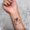 4 x 'Ladybird' Temporary Tattoos - Water Resistant, Skin-Safe, Non-Toxic
