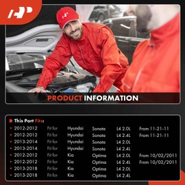 A-Premium Air Conditioner AC Compressor with Clutch Compatible with Hyundai Sonata 2.0L 2.4L 2012-2014, Kia Optima 2.0L 2.4L 2012-2018