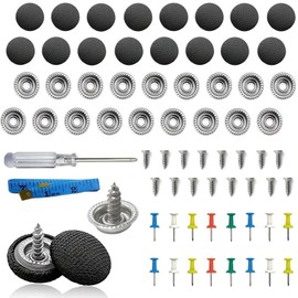 65 Pcs Car Ceiling Drop Repair Rivets Repair Buttons Roof Rivets Automotive Interior Ceiling Cloth Fixing Screws Repair Buckle Cap Roof Repair with Installation Tool Car Roof Repair Rivets Fits All