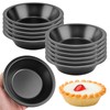 Bibabala 12pcs 5inch Desserts Black Tarts For Baking Round Tin,