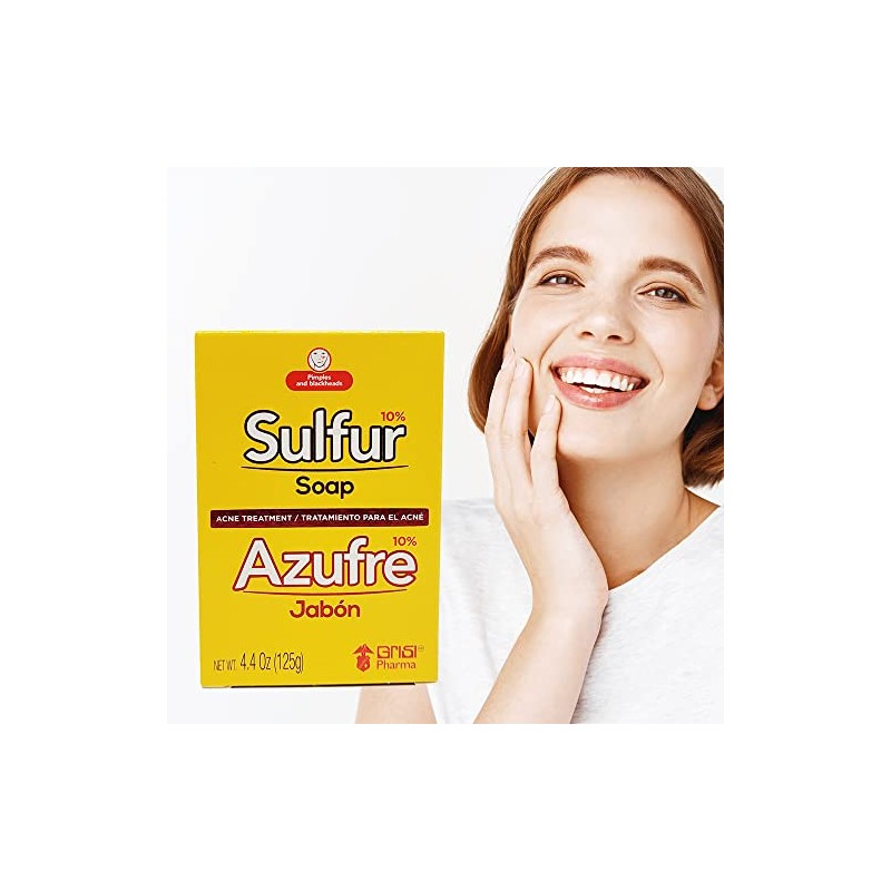 Grisi Sulfur Soap with Lanolin for Acne - 2 Pack