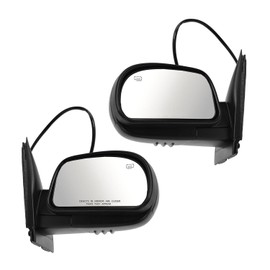 Z-Ryixiu 2pcs Left and Right Side Power Heated Black Rearview Assembly Pair Set Door Mirror for Chevy for Trailblazer 2006-2009,for Isuzu for Ascender 2006-2008