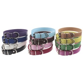 TenCloud Pet Collar Set of 12 or 16 Adjustable ID Collars Leather for Puppy Medium Large Breed Dogs Neck 6''~18'' (L(Neck:13"~18"))