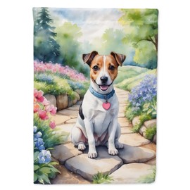 Caroline's Treasures DAC6654GF Jack Russell Terrier Spring Path Garden Flag Mailbox Flag Decorative Yard Flag Banner Outside Patio Artwork Yard Flower Beds, Garden Size, Multicolor