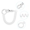 [PATIKIL] Retractable Bull Coil Spring Key Chain Set of 3