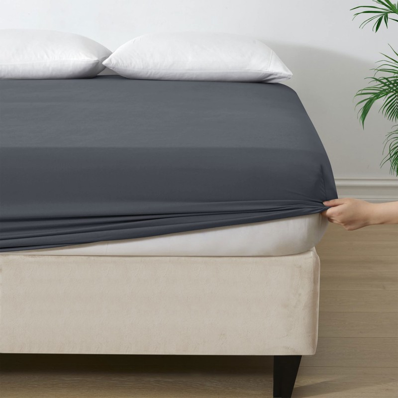 AMEHA Super King Fitted Sheet 25 cm Deep Soft Brushed