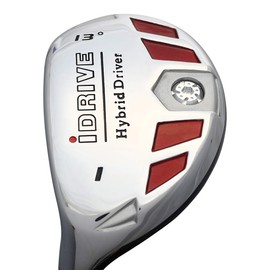 Senior Women's #1 iDrive 13° Driving One Iron Wood Hybrid Driver Left Handed Premium Ultra Forgiving Lady L Flex Graphite Shaft Premium Ladies Arthritic Grip. 60+ Years Old