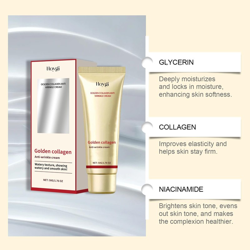 Gold Collagen Anti-Wrinkle Cream, 50 GM, Hydrating, Moisturizing, Firming, Revitalizing