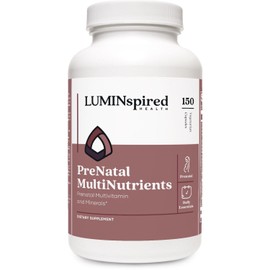 LUMINSPIRED HEALTH Prenatal Vitamins - PreNatal MultiNutrients for Pregnancy, Fetal Development & Maternal Health - 150 Vegan Tablets, Non-GMO, Gluten-Free
