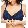 Exclare Women's Front Closure Racerback Bra Plus Size Underwire Unpadded