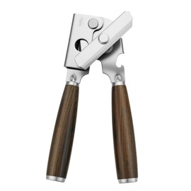 Upgraded Efficient Manual Can Opener - Selected Solid Wood Handle, Sharp and Smooth Blade Edge, Portable Design, Easy-Open Large Knob, Versatile for Various Bottle Caps（Agarwood）
