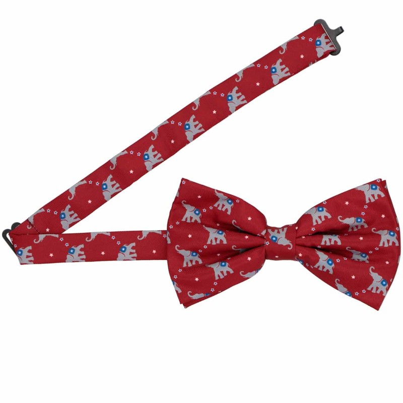 tiemart Republican Elephant Bow Tie