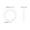 sourcing map 10Pcs 45mm Internal Retaining Ring Circlip, 304 Stainless