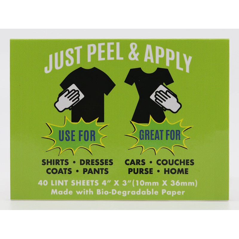 FURZAPPER LintZapper Portable Lint Remover Sheets 3 Pack 40 Sheets