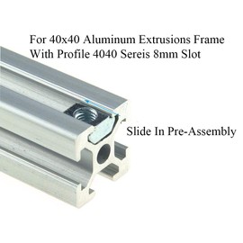 Odinest T Nuts Tee Sliding Slot Nuts 30 Series M8 Threaded Slide in Pre-Assembly for 30x30 Aluminum Extrusions Frame with Profile 3030 Sereis 8mm Slot for CNC Router Build Rail 3D Printer 12Pcs