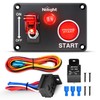 Nilight Ignition Switch Panel 12V 2 in 1 Rocker with