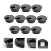 Housoutil 20pcs Cable Hole Cover for Computer Desk Black Wiring