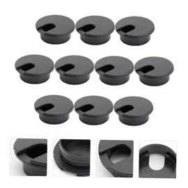 Housoutil 20pcs Cable Hole Cover for Computer Desk Black Wiring Ducts Swivel -top Practical Wire Organizer for Home Office and Study Desks