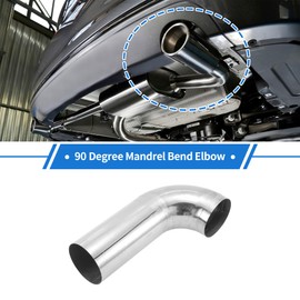 Motoforti 4" OD 90 Degree Mandrel Bend Elbow T304 Stainless Steel Exhaust Tube l Shape Extended Pipe Piping for Welding Modified Stair Handrail HVAC Surface Polishing Silver Tone