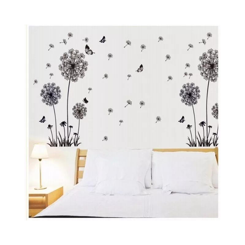 DaraBaby Vinil Decorativo Diente De León Y Mariposas Sala Habitación