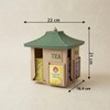 Rotating Japanese Tea Bag Organizer Dispenser - Pagoda Design, 360°