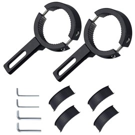 Motorcycle Headlight Bracket 38-60mm - Headlight Mount Motorcycle for Handlebar/Fork/Crashbar - M Motorcycle Light Bracket for Auxiliary & Fog Lamps - Black, Includes Allen Key
