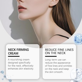 Crema Reafirmante de Cuello para Mujer, Crema Colágeno Fullereno (4Pcs)
