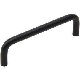 Silverline P5101/ P5102/ P5103 Solid Wire Pulls Ultra-Minimal Cabinet Handles for Cupboard Drawer Pulls (10, Matte Black, Centers 3-15/16" (100mm))