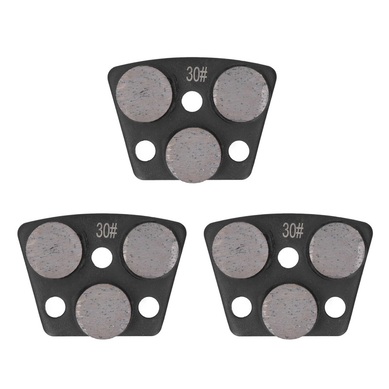 3Pcs Diamond Grinding Shoes Trapezoid Concrete Floor Cutting 3 Cylinder
