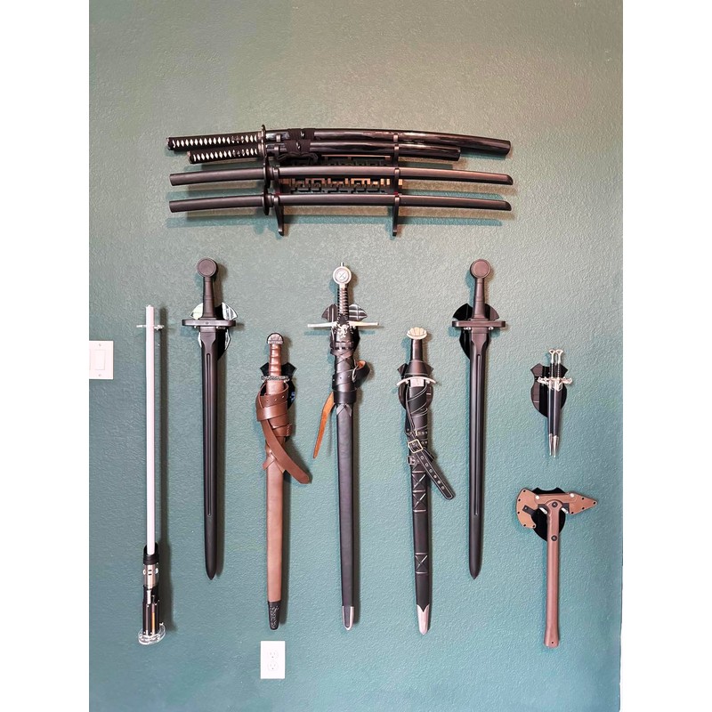 Wall Mounted Sword Rack Handle Axe Rack Wall Mounted Display
