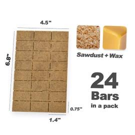 Stanbroil 24 pcs Fire Starters, Squares Natural Charcoal Fire Starters Super Fast Lighting Perfect for Barbecue Grills, Smokers, Wood Stove, Campfires and Outdoor Fireplaces
