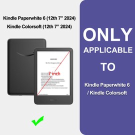 FXIANGWL for Kindle Paperwhite 6/Kindle Colorsoft 7 Inch 2024, 360 Degrees Rotating Smart Protective Tablet Case, Auto Wake/Sleep Feature, Adjustable Angle, Suitable, Crow Skull